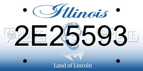 2E25593 Illinois License Plate