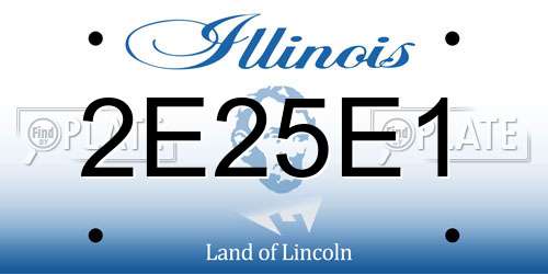 2E25E1 Illinois License Plate