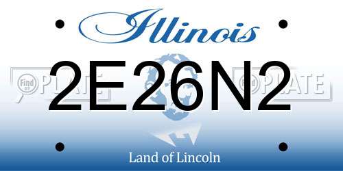 2E26N2 Illinois License Plate