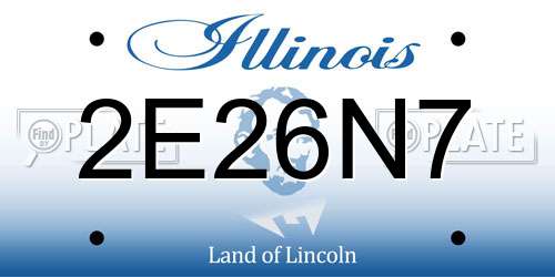 2E26N7 Illinois License Plate
