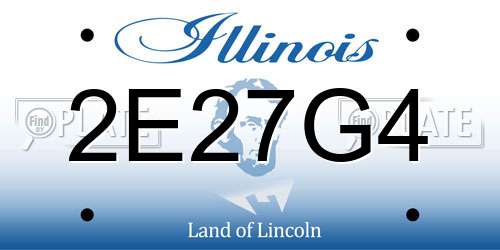 2E27G4 Illinois License Plate