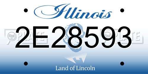 2E28593 Illinois License Plate