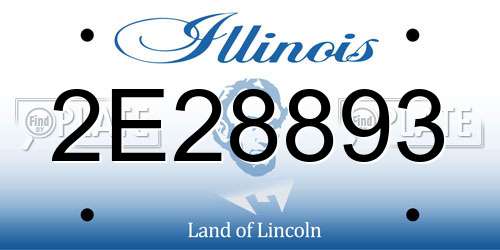 2E28893 Illinois License Plate