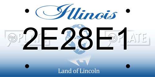 2E28E1 Illinois License Plate