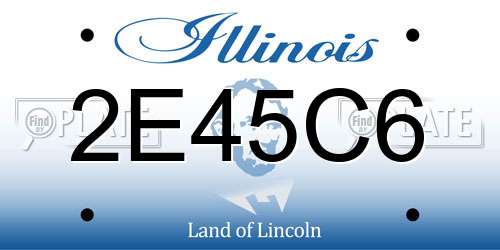 2E45C6 Illinois License Plate
