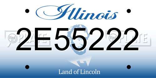 2E55222 Illinois License Plate