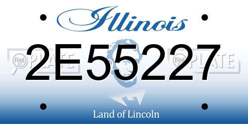 2E55227 Illinois License Plate