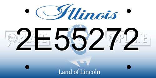 2E55272 Illinois License Plate