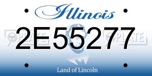 2E55277 Illinois License Plate