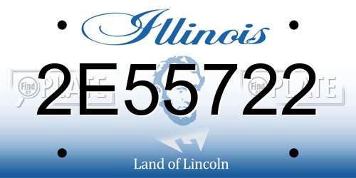2E55722 Illinois License Plate