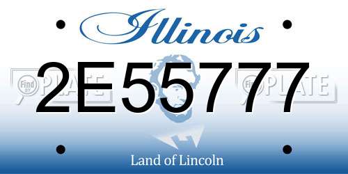 2E55777 Illinois License Plate