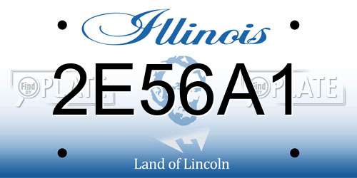 2E56A1 Illinois License Plate