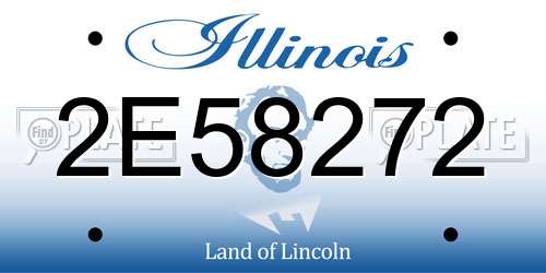 2E58272 Illinois License Plate
