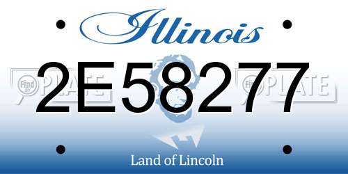 2E58277 Illinois License Plate