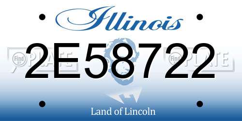 2E58722 Illinois License Plate