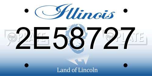 2E58727 Illinois License Plate
