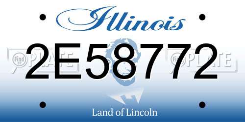 2E58772 Illinois License Plate