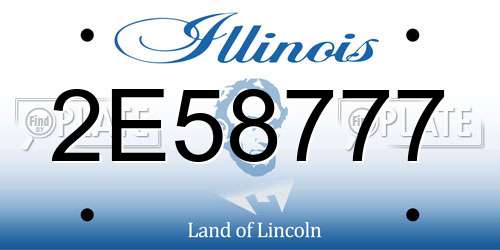 2E58777 Illinois License Plate