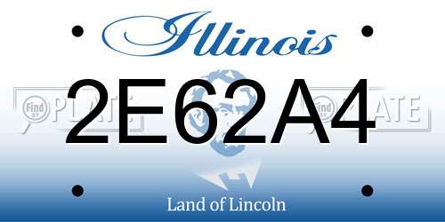 2E62A4 Illinois License Plate