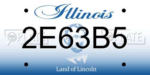 2E63B5 Illinois License Plate