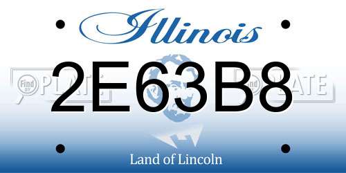 2E63B8 Illinois License Plate