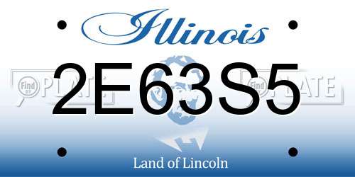 2E63S5 Illinois License Plate