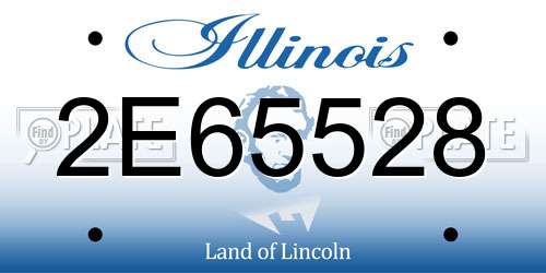 2E65528 Illinois License Plate