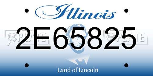 2E65825 Illinois License Plate
