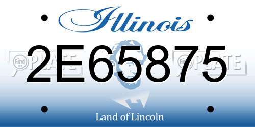2E65875 Illinois License Plate