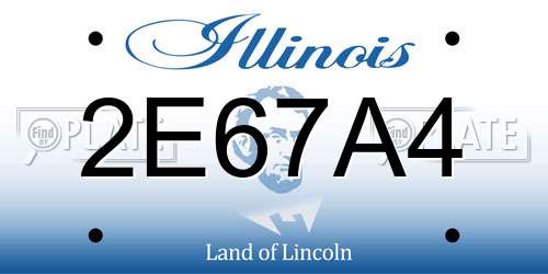 2E67A4 Illinois License Plate