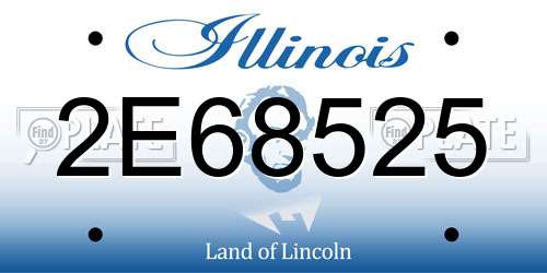 2E68525 Illinois License Plate