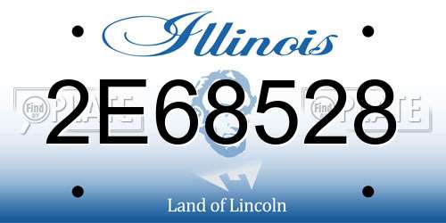 2E68528 Illinois License Plate