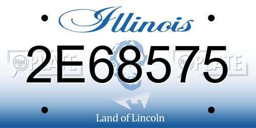 2E68575 Illinois License Plate
