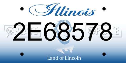 2E68578 Illinois License Plate