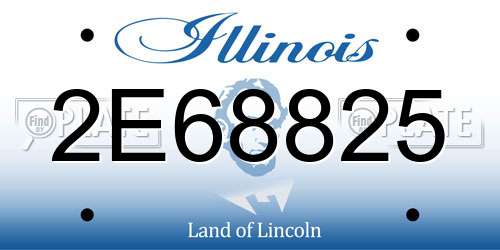 2E68825 Illinois License Plate