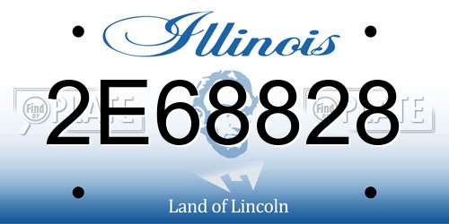 2E68828 Illinois License Plate