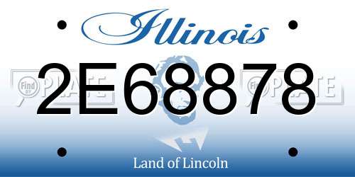 2E68878 Illinois License Plate