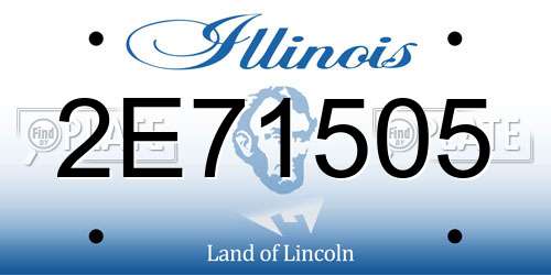 2E71505 Illinois License Plate