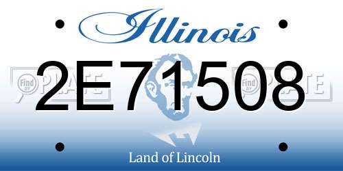 2E71508 Illinois License Plate