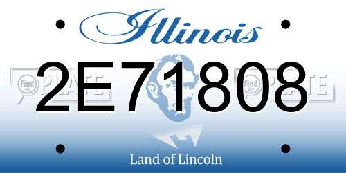2E71808 Illinois License Plate