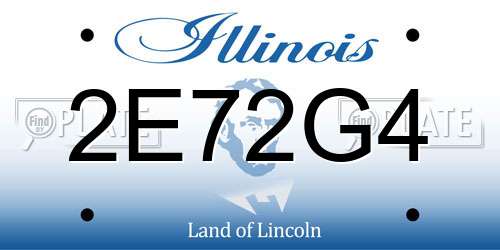 2E72G4 Illinois License Plate
