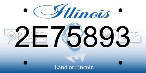 2E75893 Illinois License Plate