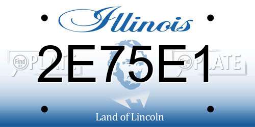 2E75E1 Illinois License Plate
