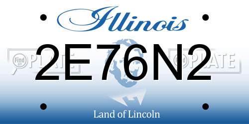 2E76N2 Illinois License Plate