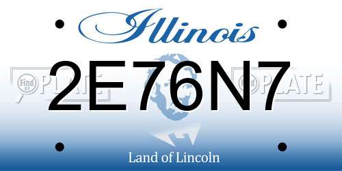 2E76N7 Illinois License Plate