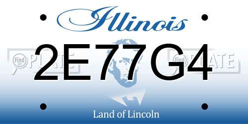 2E77G4 Illinois License Plate