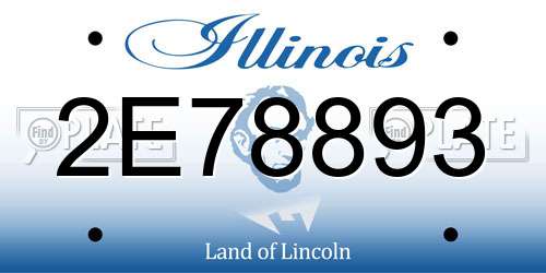 2E78893 Illinois License Plate