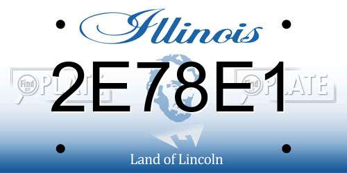 2E78E1 Illinois License Plate