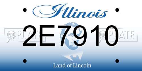 2E7910 Illinois License Plate