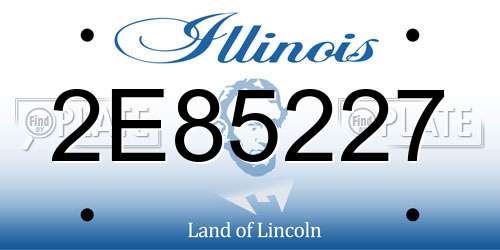 2E85227 Illinois License Plate